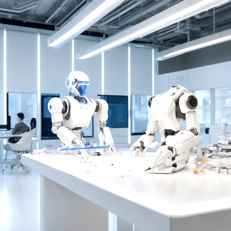 研究室での開発風景